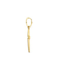 14K geelgoud hanger kruis mat gediamanteerd 13 mm 4033128 - PansiteNederland.nl