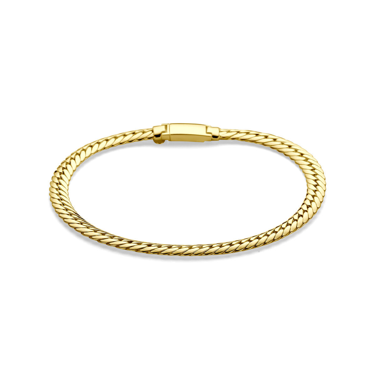 14K geelgoud armband gourmette 5 mm 19 cm - 4033137 - PansiteNederland.nl