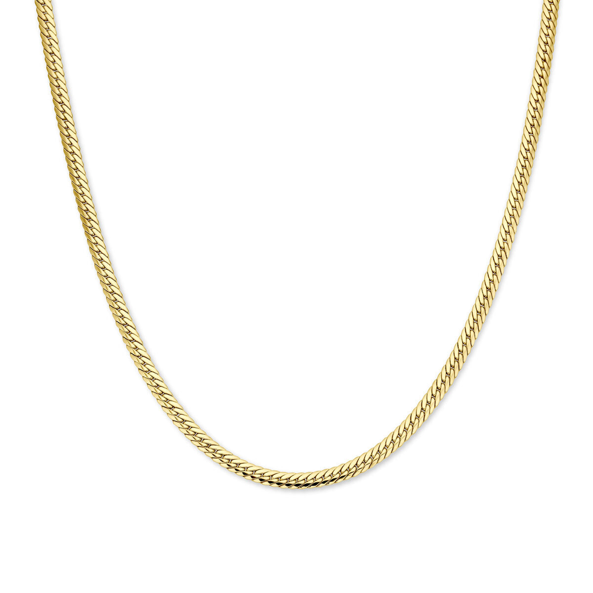 Fantasy Collection Collier gourmette 5 mm 43 cm 14K geelgoud