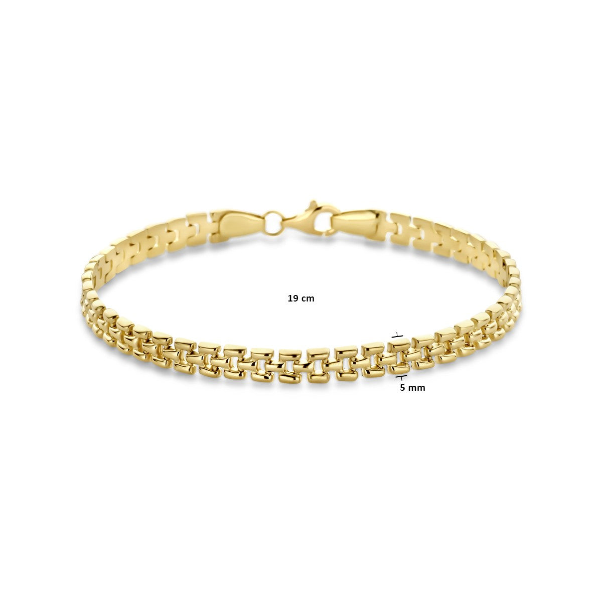 Fantasy Collection Armband panter 5 mm 19 cm 14K geelgoud