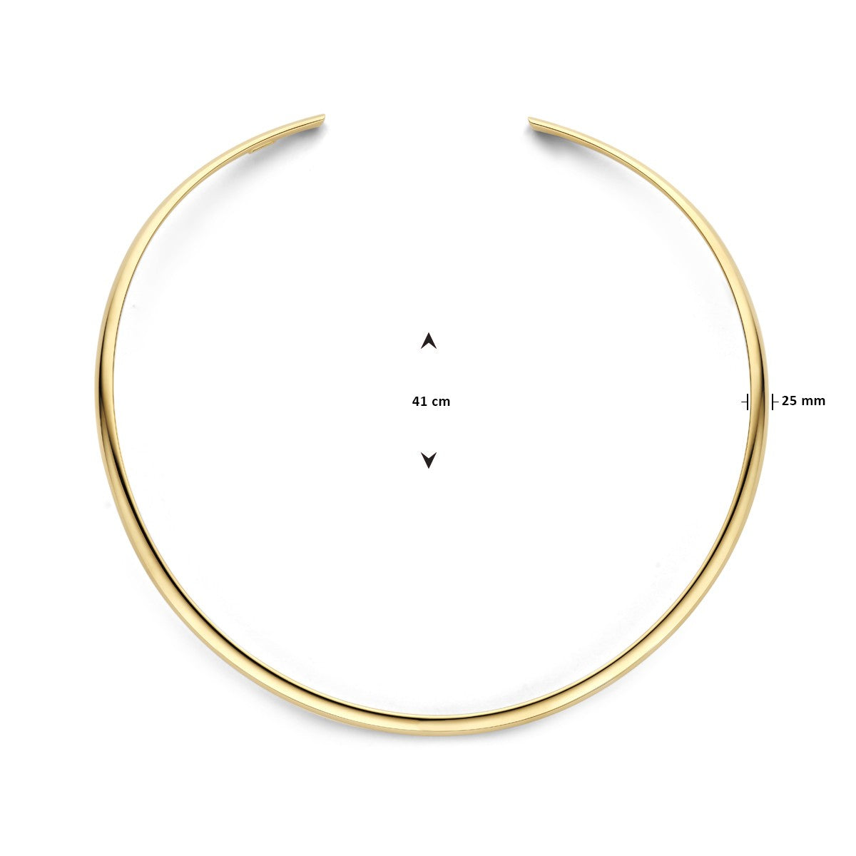 Fantasy Collection Collier spang ovale buis 14K geelgoud