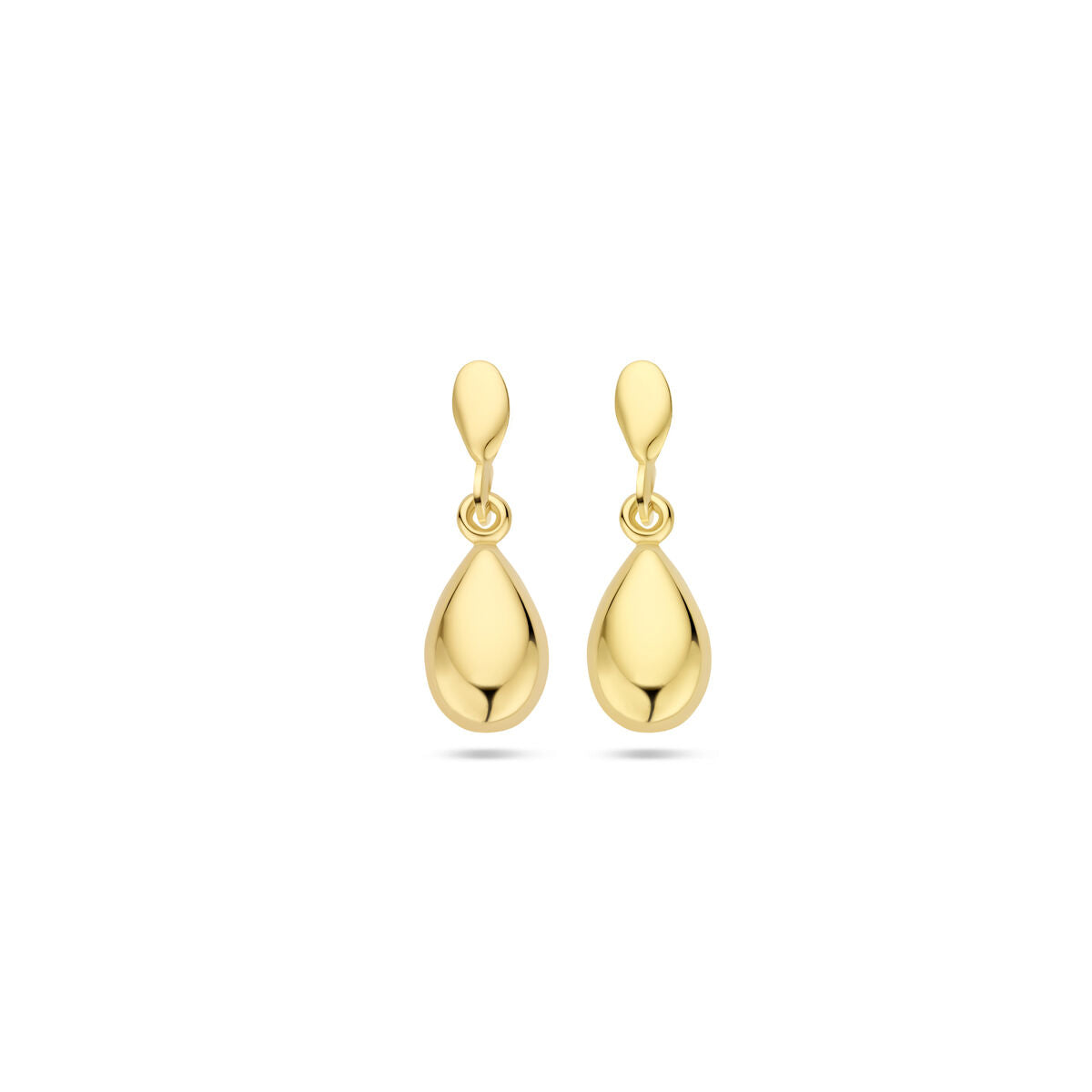 Fantasy Collection Hangende oorbellen druppel 18 mm 14K geelgoud