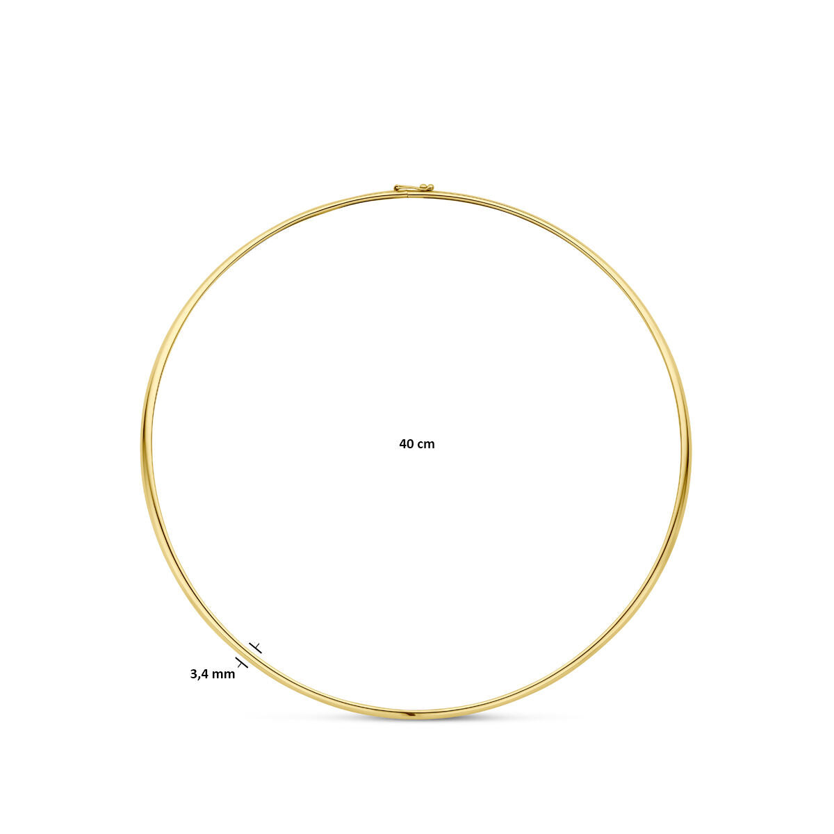 Fantasy Collection Spang collier 3,4 mm 40 cm 14K geelgoud