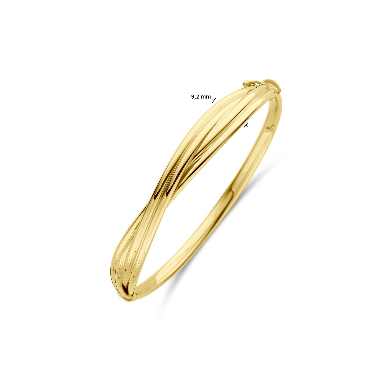 Bangle 9 mm 60 mm 14K geelgoud