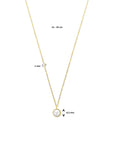 14K geelgoud collier parel 41 - 45 cm - 4033248 - PansiteNederland.nl