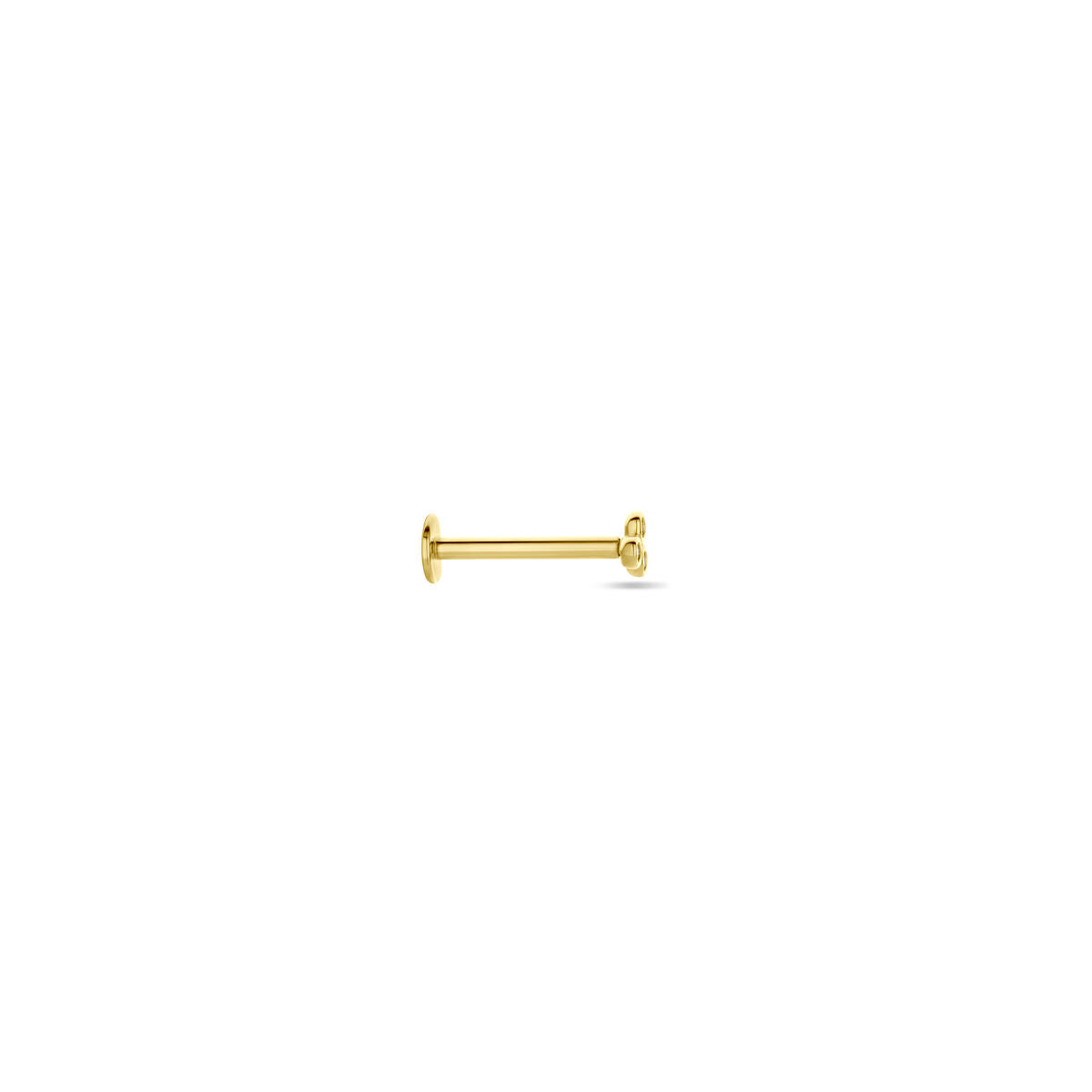 Fantasy Collection Flat back piercing zirkonia 3 mm 14K geelgoud