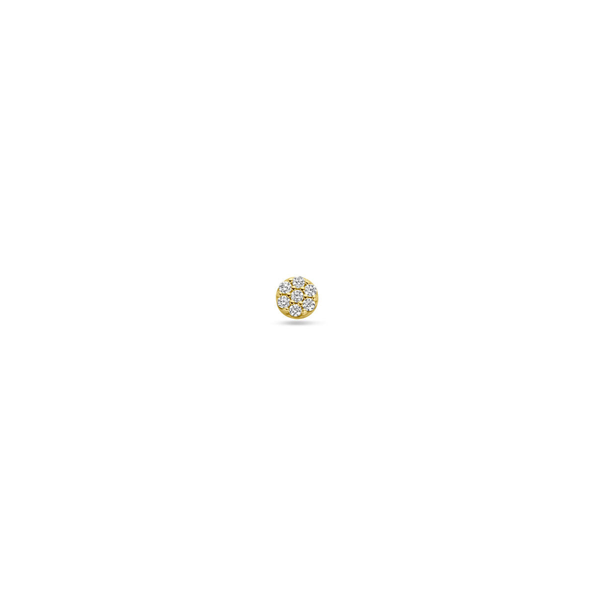 Fantasy Collection Flat back piercing zirkonia 3,5 mm 14K geelgoud