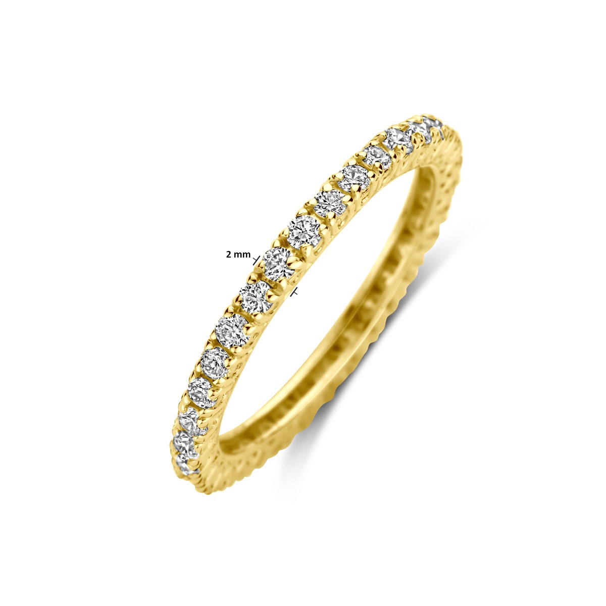 Ring diamant 0.70ct h si 14K geelgoud