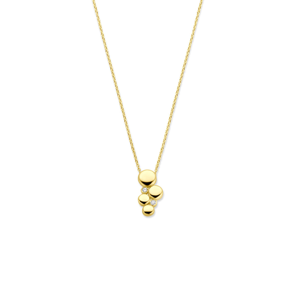 Fantasy Collection Collier diamant 0.02ct h si 41 - 43 - 45 cm 14K geelgoud