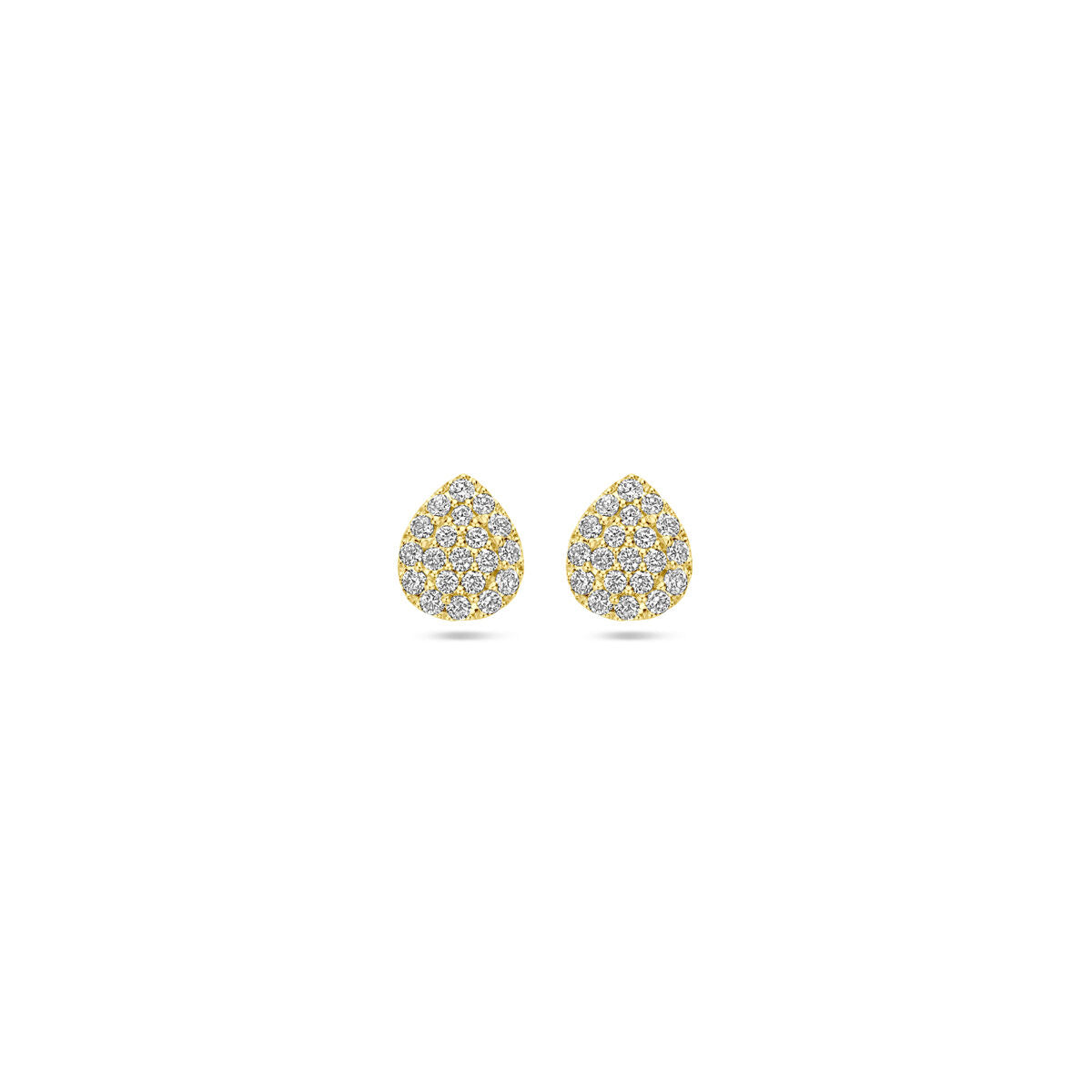 Fantasy Collection Oorbellen druppel diamant 0.21ct (2x 0.105ct) h si 6 mm 14K geelgoud