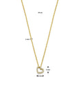 14K Geelgoud Collier Hartje Diamant 0.04Ct H Si 44 Cm - 4033321 - PansiteNederland.nl