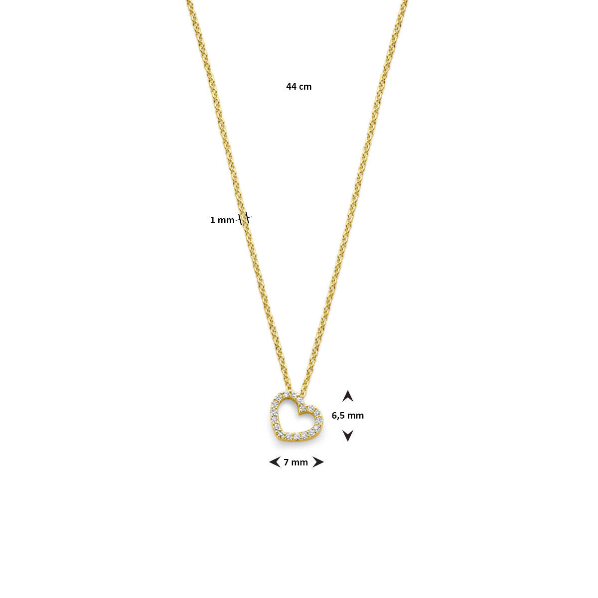 Fantasy Collection 14K Geelgouden Diamanten Ketting voor Dames 4033322