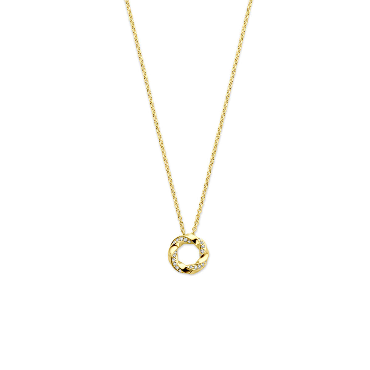 Fantasy Collection Collier diamant 0.06ct h si 40 - 42 - 44 cm 14K geelgoud