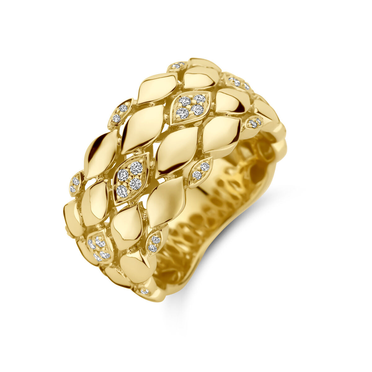 Fantasy Collection Ring diamant 0.17ct h si 14K geelgoud