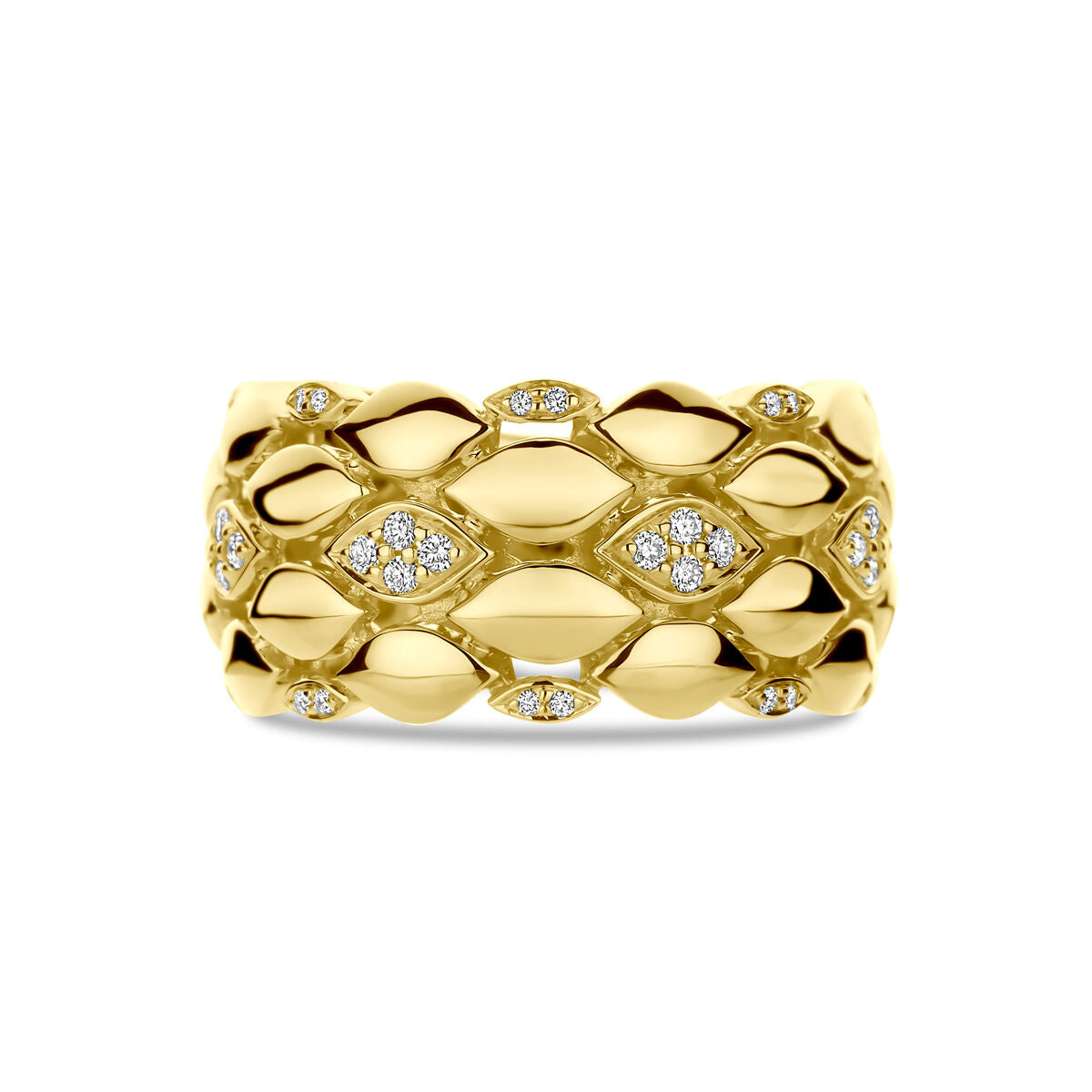 Fantasy Collection Ring diamant 0.17ct h si 14K geelgoud