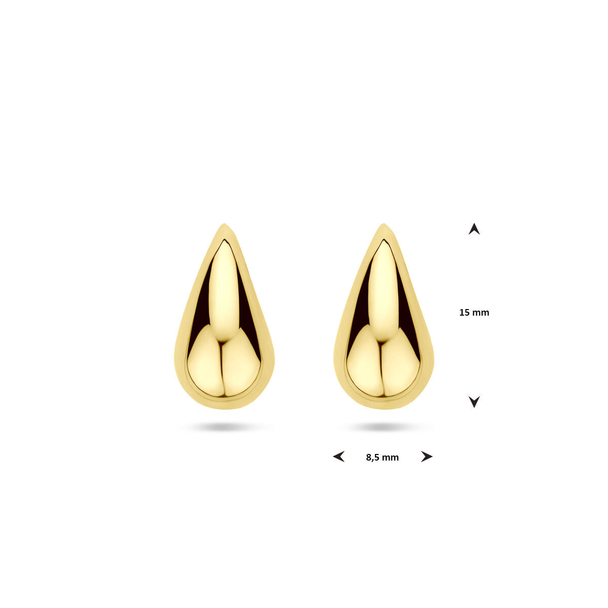 Fantasy Collection Oorbellen druppel 15 mm 14K geelgoud