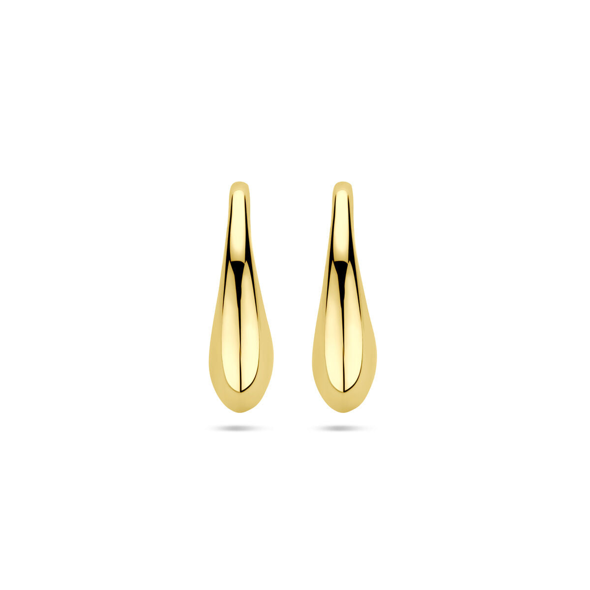 Fantasy Collection Oorbellen druppel franse haak 16,5 mm 14K geelgoud