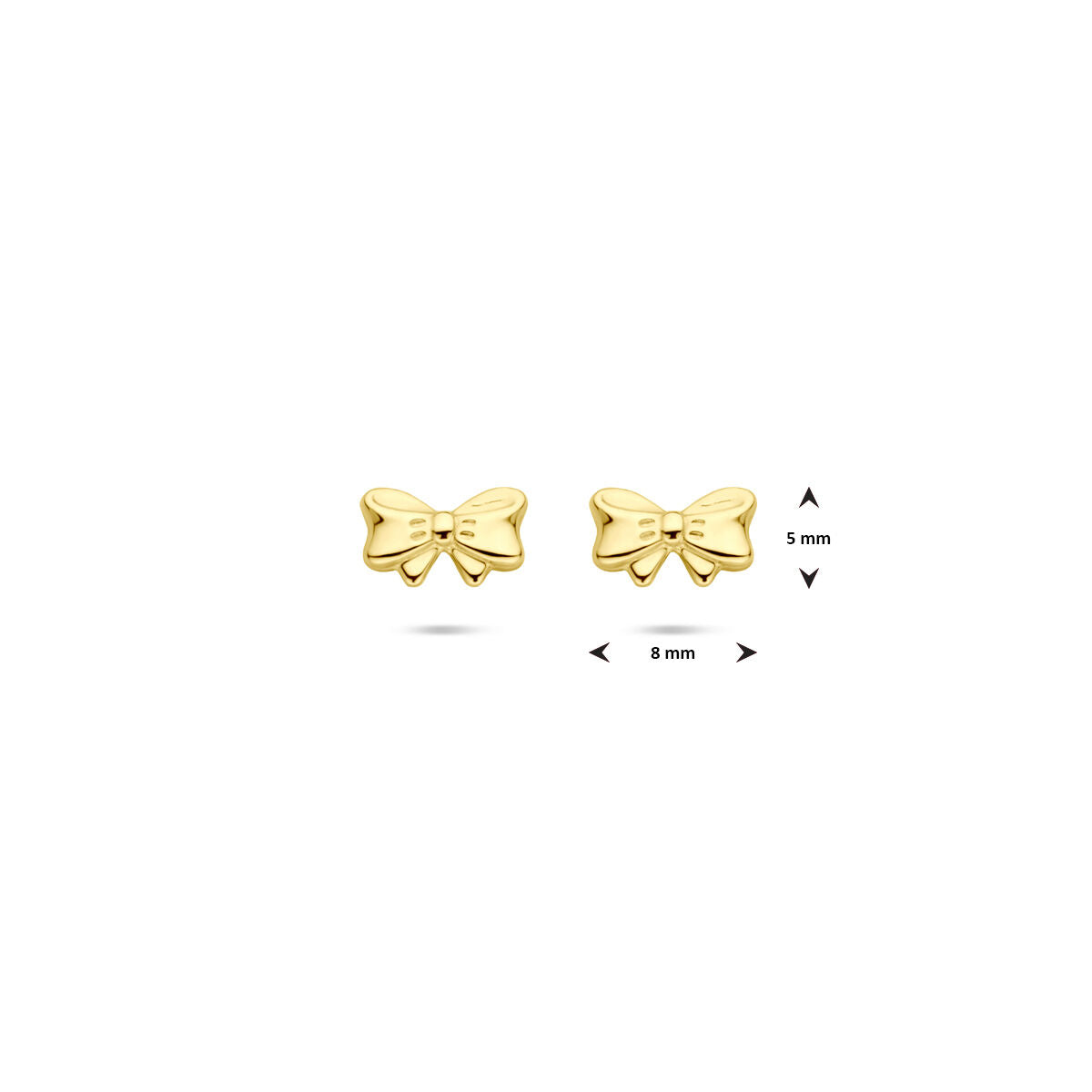 Fantasy Collection Oorbellen strik 5 mm 14K geelgoud