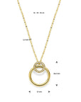 14K Geelgoud Collier Diamant 0.07Ct H Si 41 - 43 - 45 Cm - 4033488 - PansiteNederland.nl