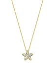 14K Geelgoud Collier Bloem Diamant 0.42Ct H Si 41 - 43 - 45 Cm - 4033489 - PansiteNederland.nl