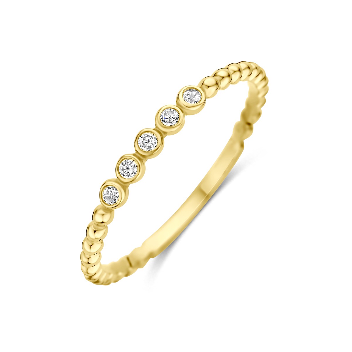 Ring zirkonia 14K geelgoud 2,2 mm – 4035695