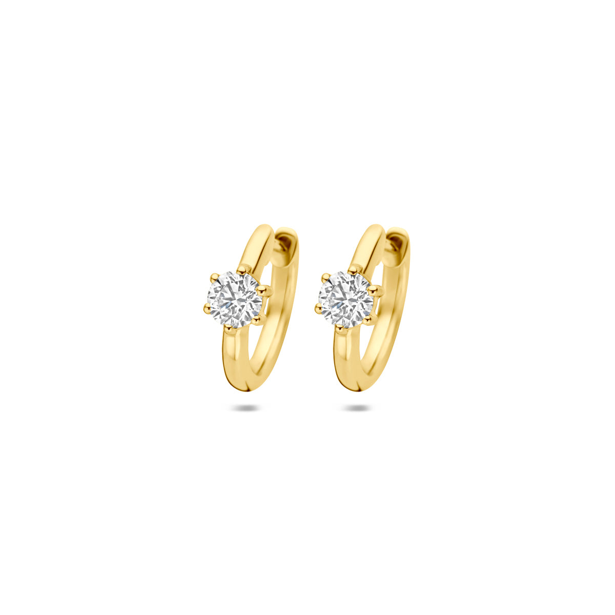 Fantasy Collection Klapoorringen lab grown diamant 14K geelgoud 0.50ct (2x 0.25ct) g vs 12,5 mm