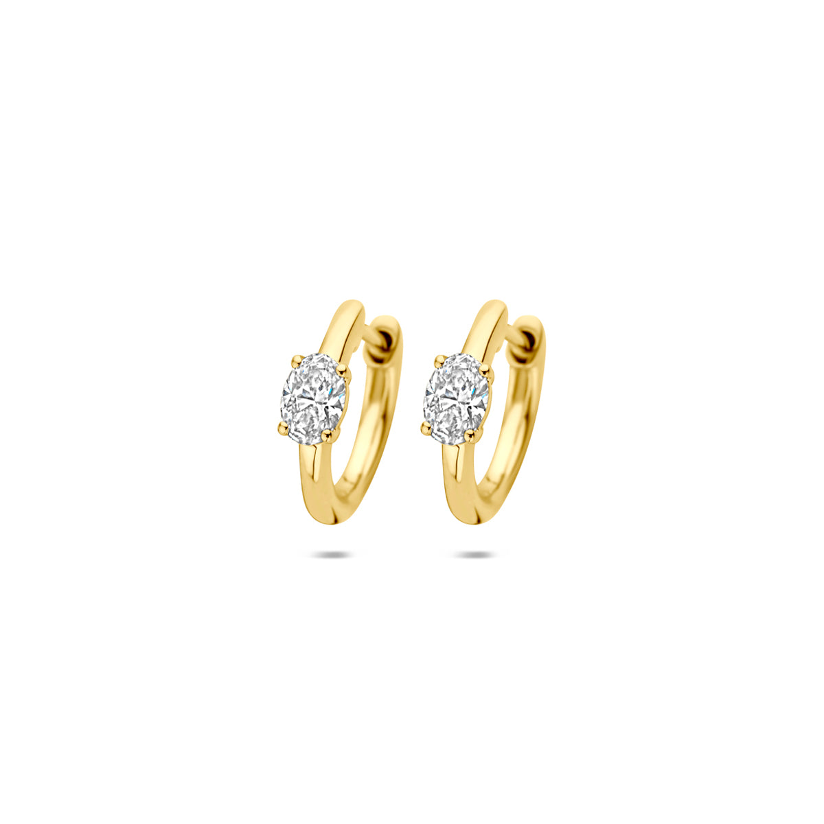 Fantasy Collection Klapoorringen lab grown diamant 14K geelgoud 0.50ct (2x 0.25ct) g vs 12,5 mm