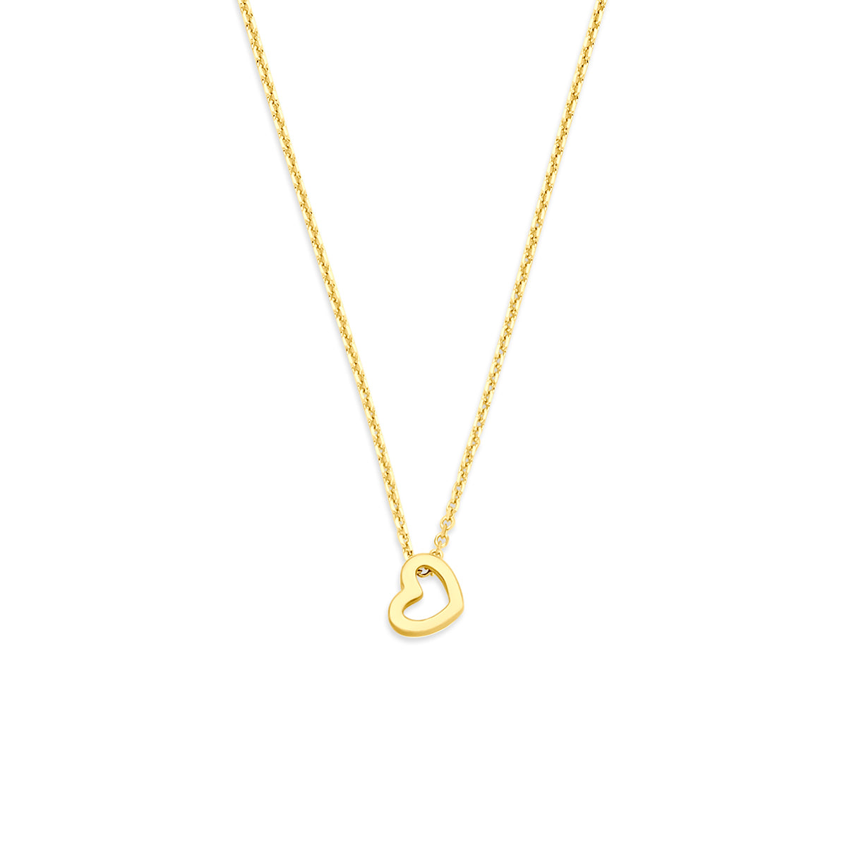 Fantasy Collection Collier hartje 14K geelgoud 40 - 42 - 44 cm