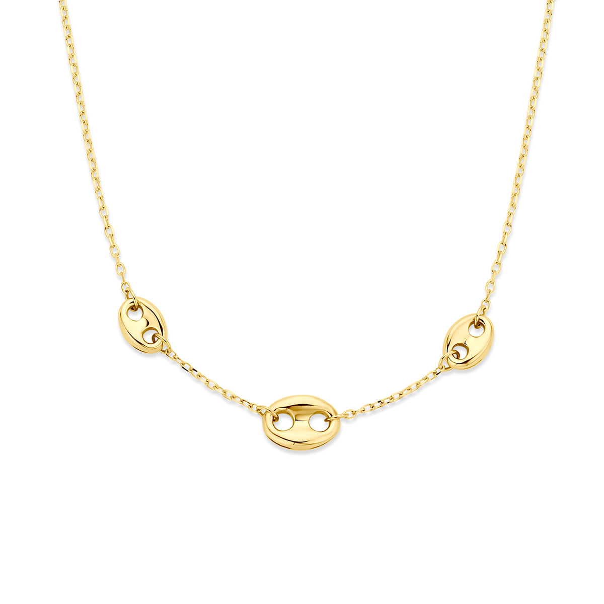 Fantasy Collection Collier koffieboon 14K geelgoud 40 - 42 - 44 cm