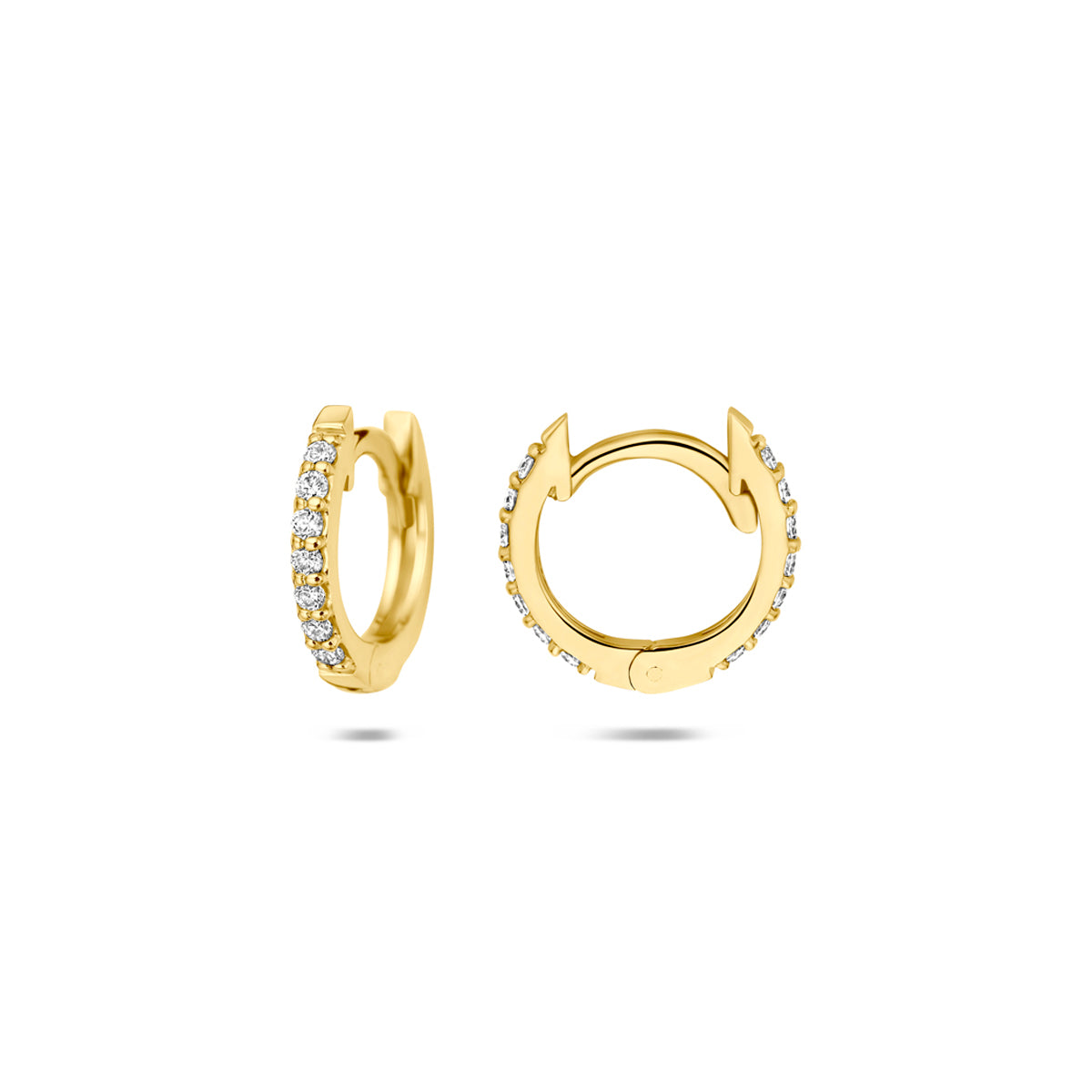 Fantasy Collection Klapoorringen lab grown diamant f vs 14K geelgoud - afbeelding 3
