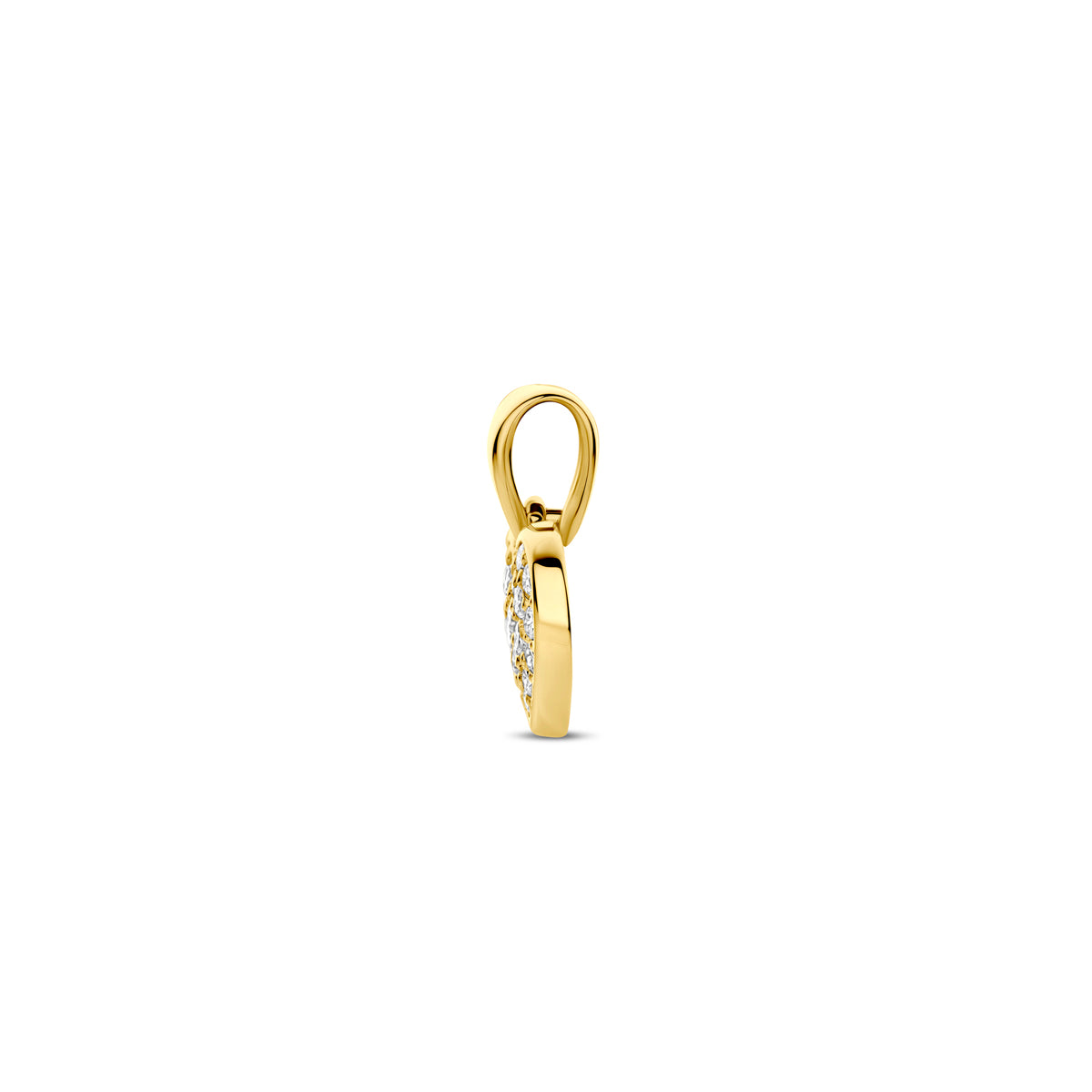 Fantasy Collection Hanger hartje lab grown diamant 14K geelgoud 0.19ct f vs 7,5 mm - afbeelding 3