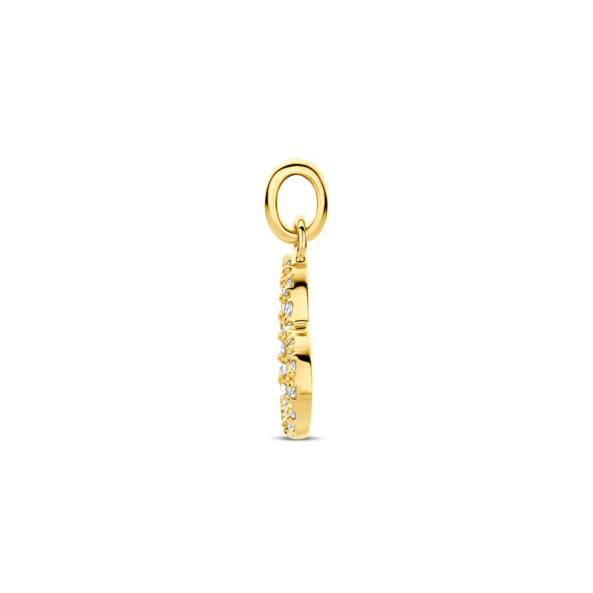 Fantasy Collection Hanger hartje lab grown diamant 14K geelgoud 0.18ct f vs 11 mm - afbeelding 3
