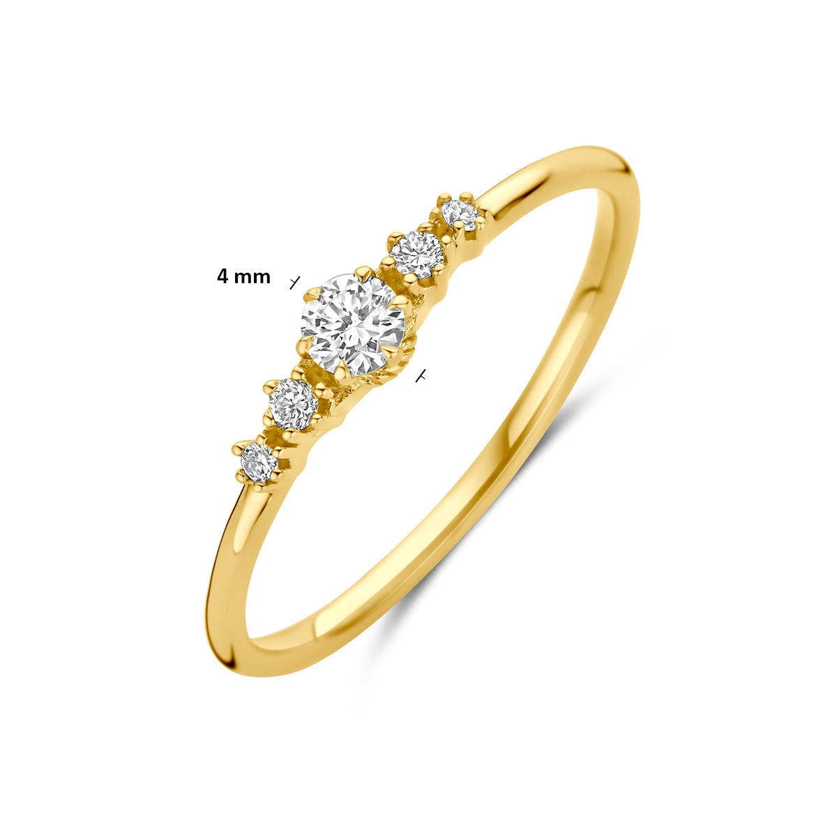 Fantasy Collection Ring lab grown diamant 14K geelgoud 0.20ct f vs - afbeelding 5