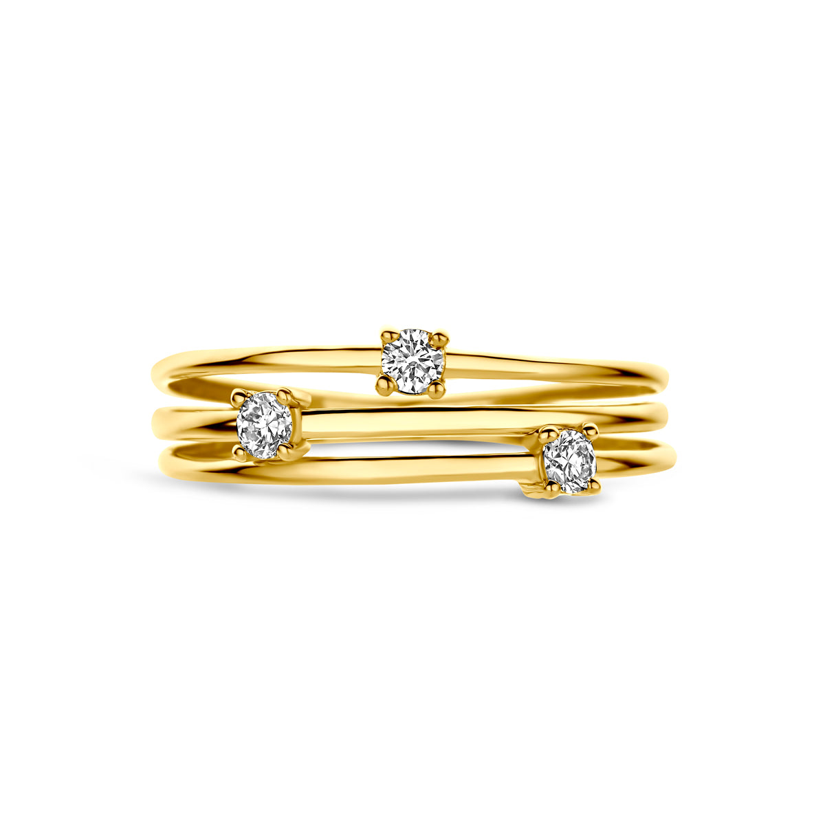 Fantasy Collection Ring lab grown diamant 14K geelgoud 0.15ct f vs - afbeelding 4