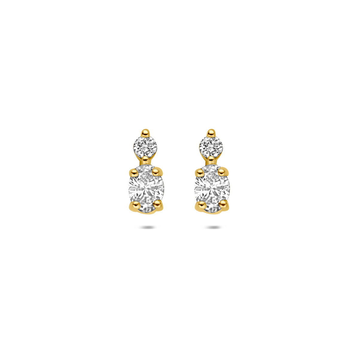 Fantasy Collection Oorknoppen lab grown diamant 14K geelgoud 0.12ct (2x 0.1225ct) f vs 6,5 mm