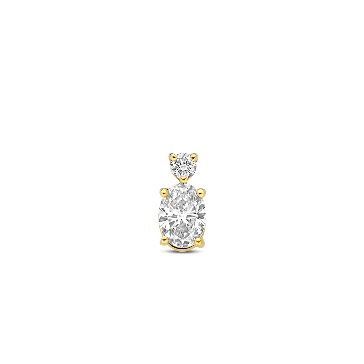 Fantasy Collection Hanger lab grown diamant 14K geelgoud 0.33ct f vs 8 mm