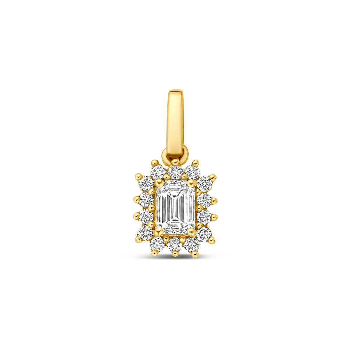 Fantasy Collection Hanger lab grown diamant 14K geelgoud 0.21ct f vs 6,5 mm