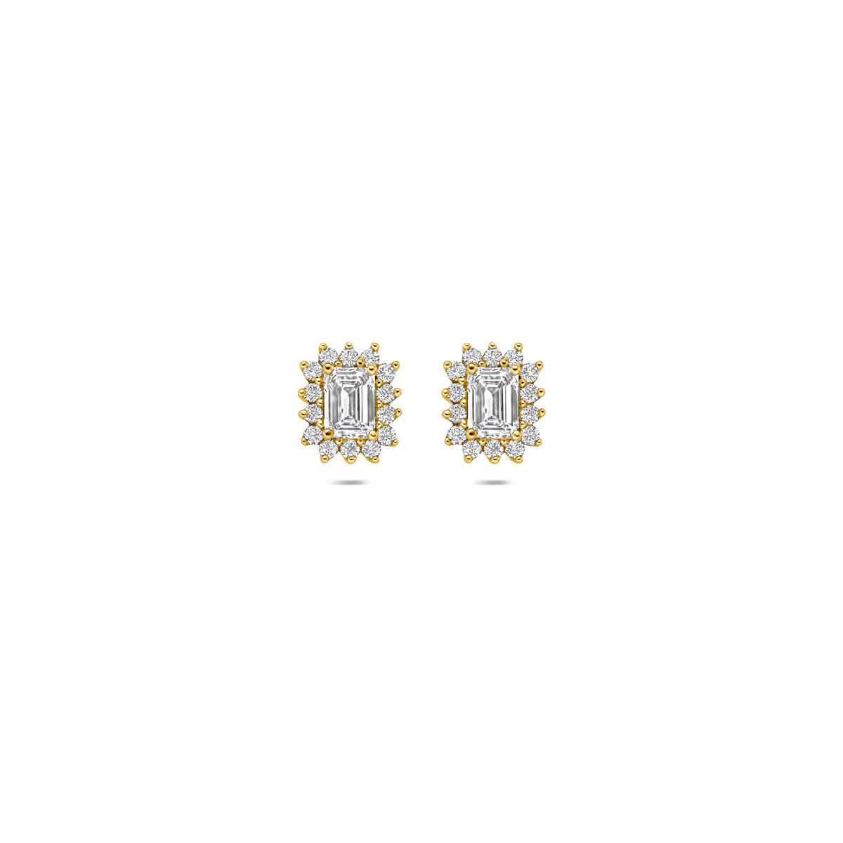 Fantasy Collection Oorknoppen lab grown diamant 14K geelgoud 0.43ct (2x 0.215ct) f vs 6,5 mm