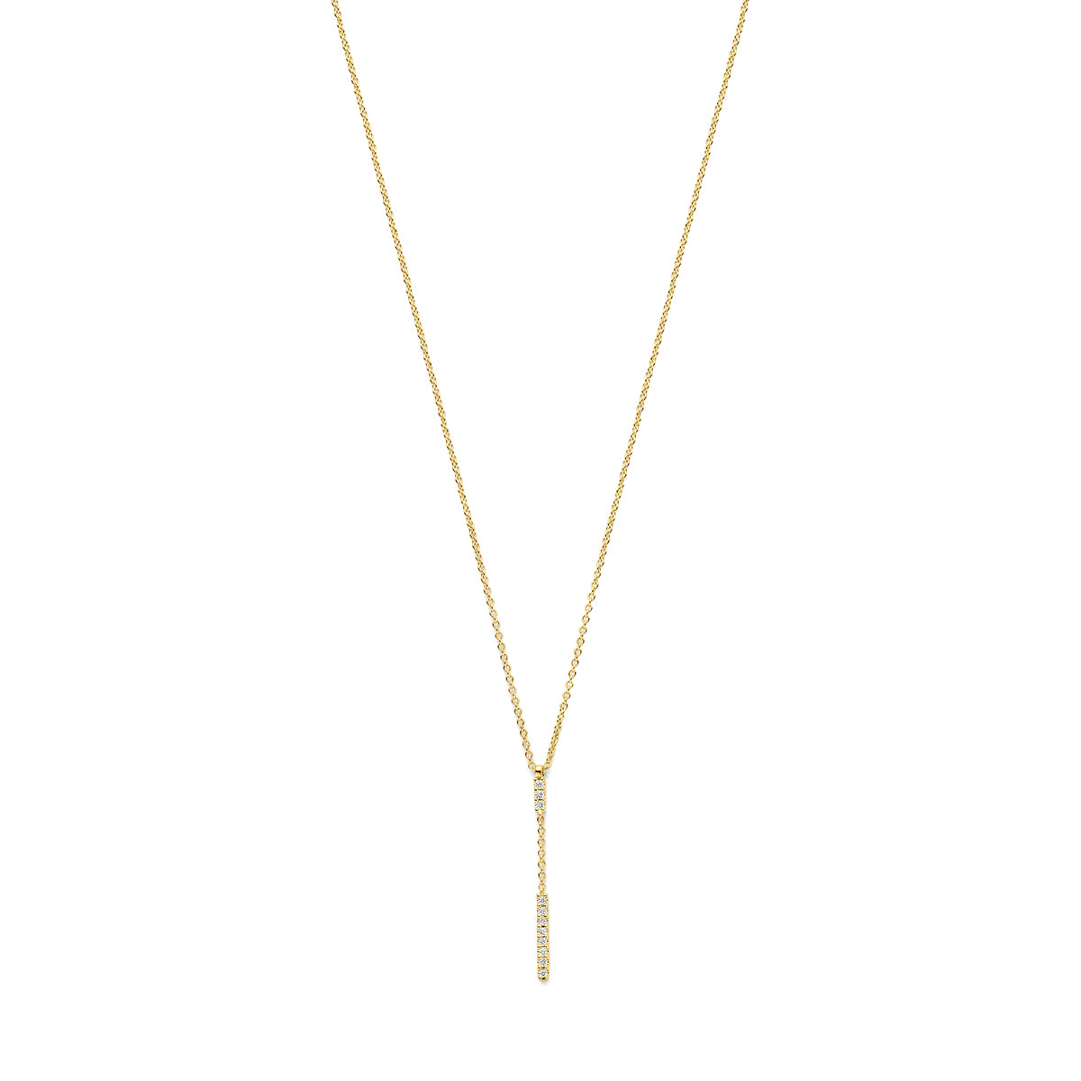 Fantasy Collection Y-collier diamant 14K geelgoud 0.06ct h si 39 - 40,5 - 42 cm