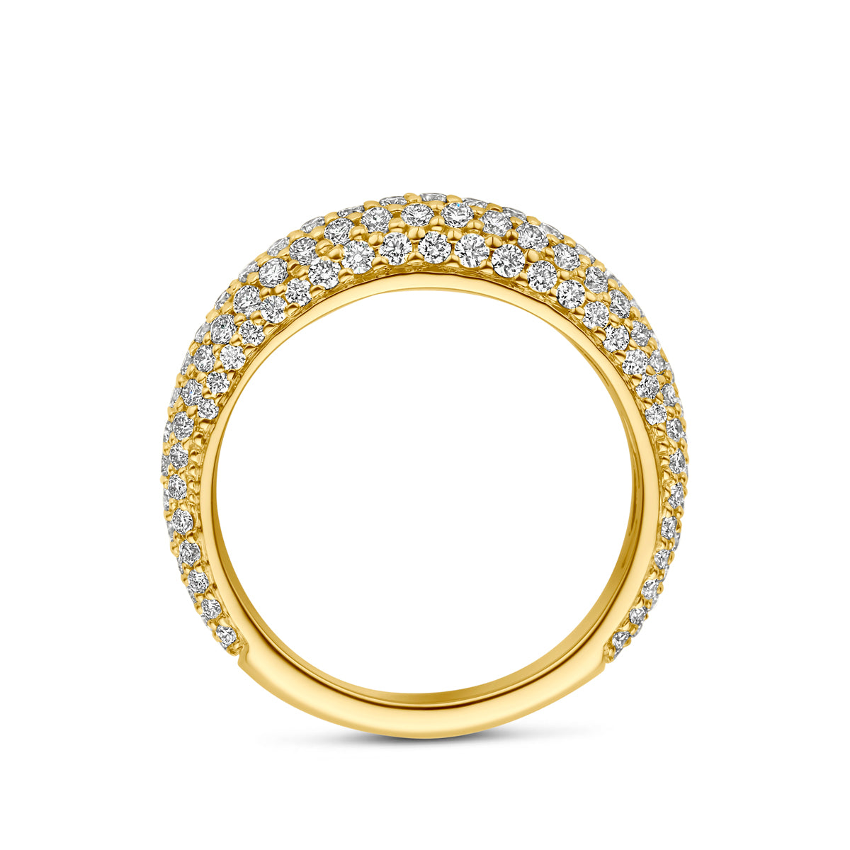 Ring diamant 1.18ct h si 14K geelgoud