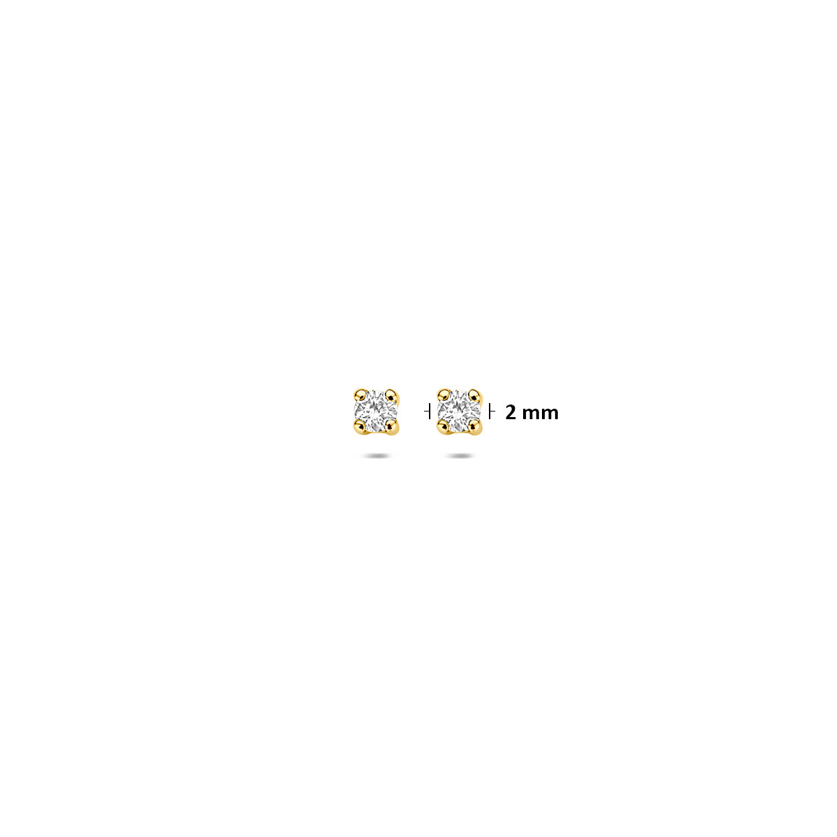 Oorknoppen lab grown diamant f vs 14K geelgoud 4036281