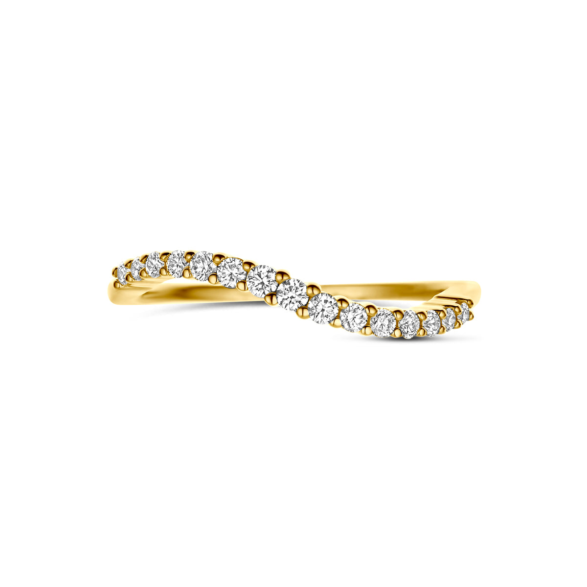 Ring diamant 0.21ct h si 14K geelgoud briljant