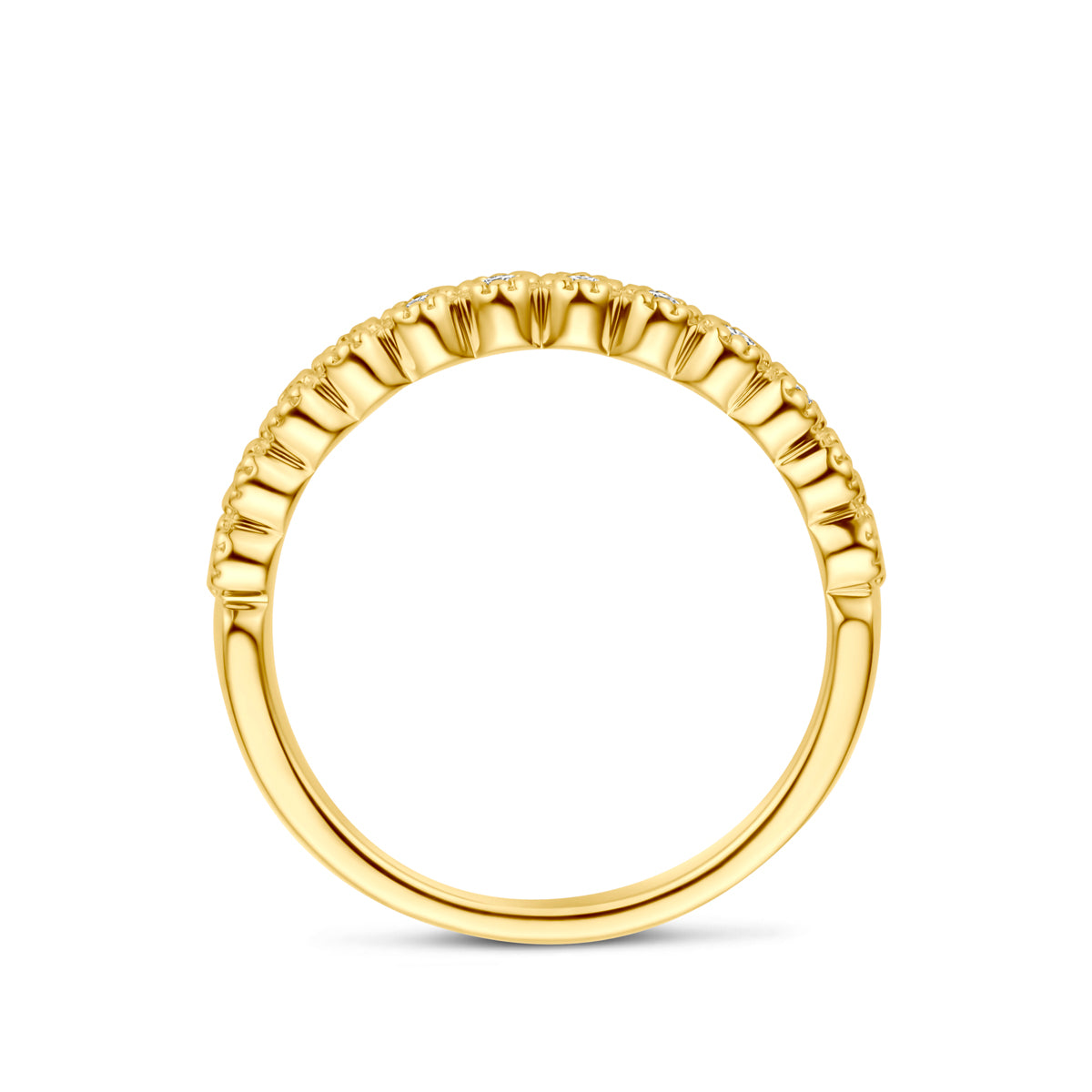 Ring diamant 0.18ct h si 14K geelgoud