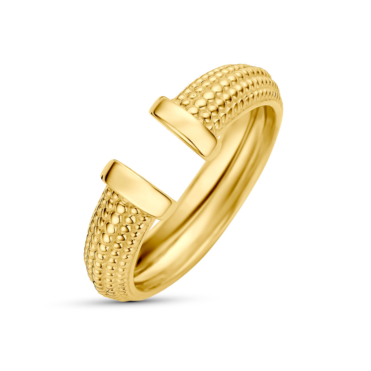 Ring gediamanteerd 14K geelgoud 6 mm