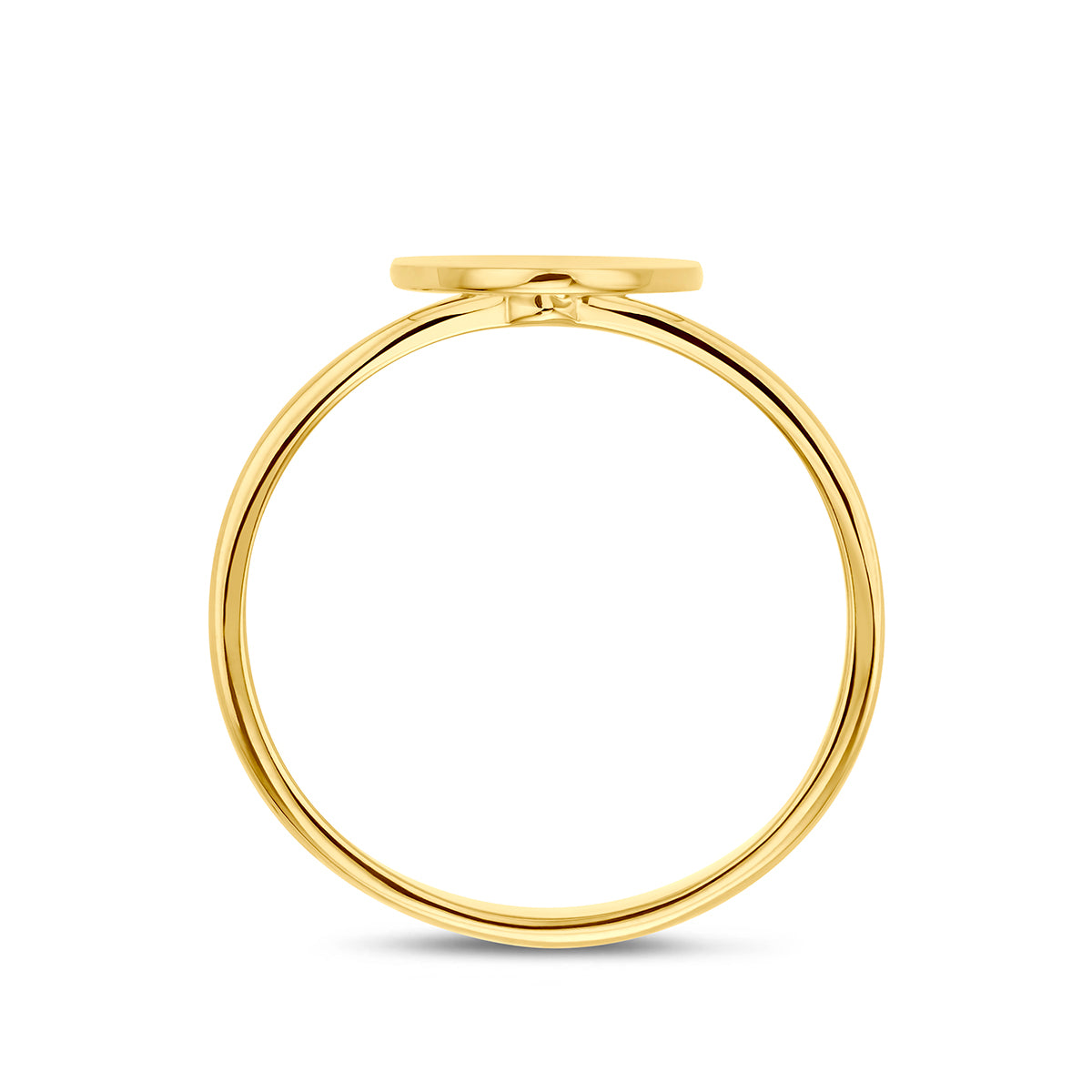 Graveerring ovaal 14K geelgoud 13 mm