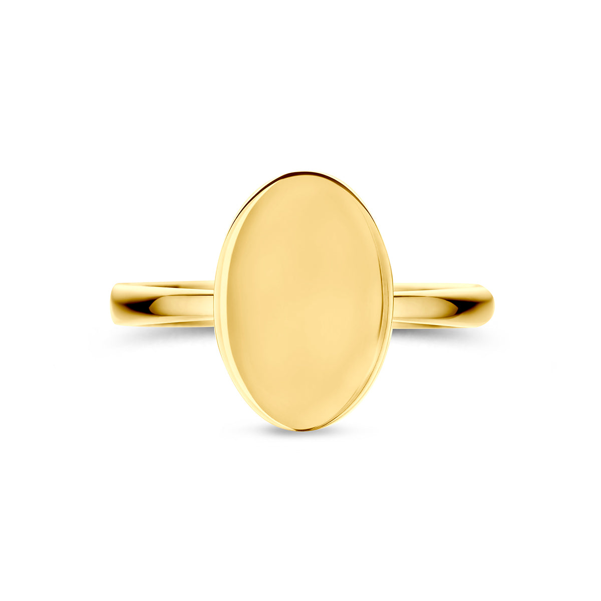 Graveerring ovaal 14K geelgoud 13 mm