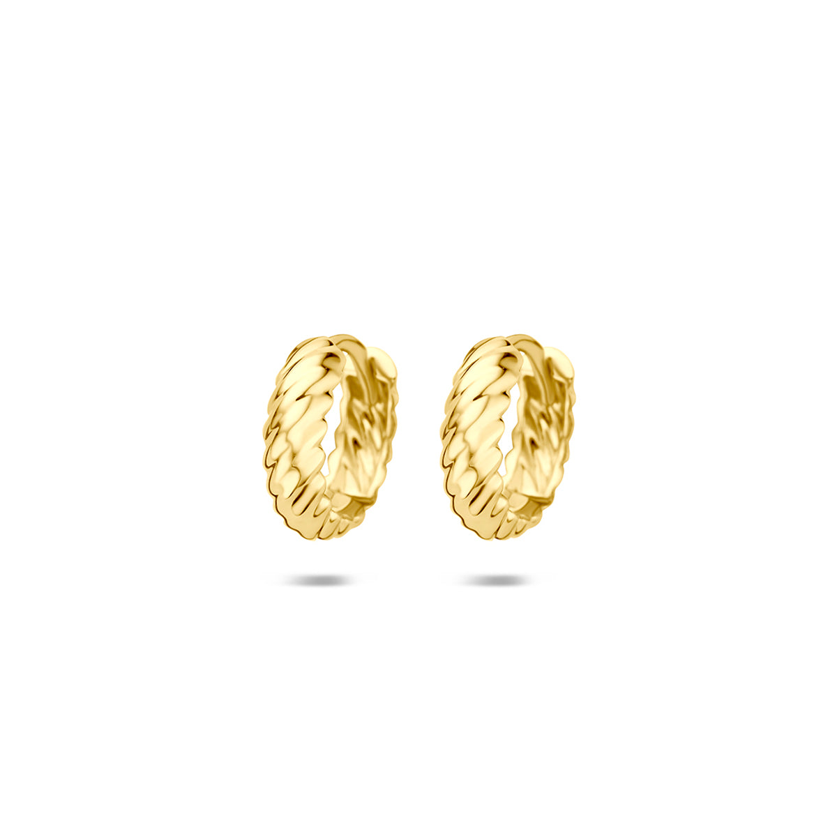 Klapoorringen gedraaid buis 14K geelgoud 3,5 mm 4036540