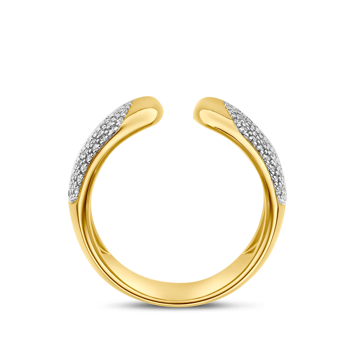 Ring diamant 0.60ct h si 14K geelgoud