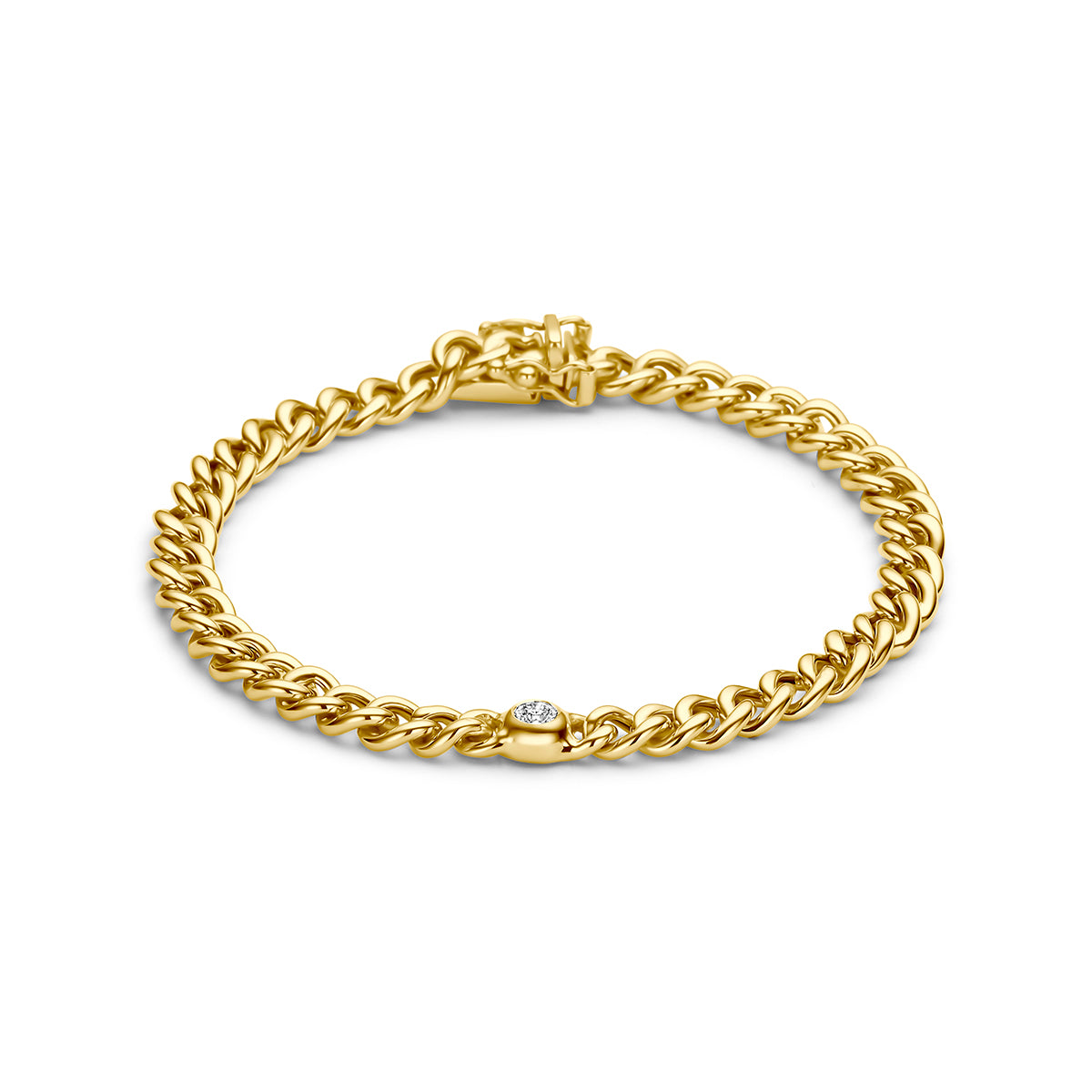 Fantasy Collection Armband diamant 14K geelgoud 0.15ct h si 19 cm