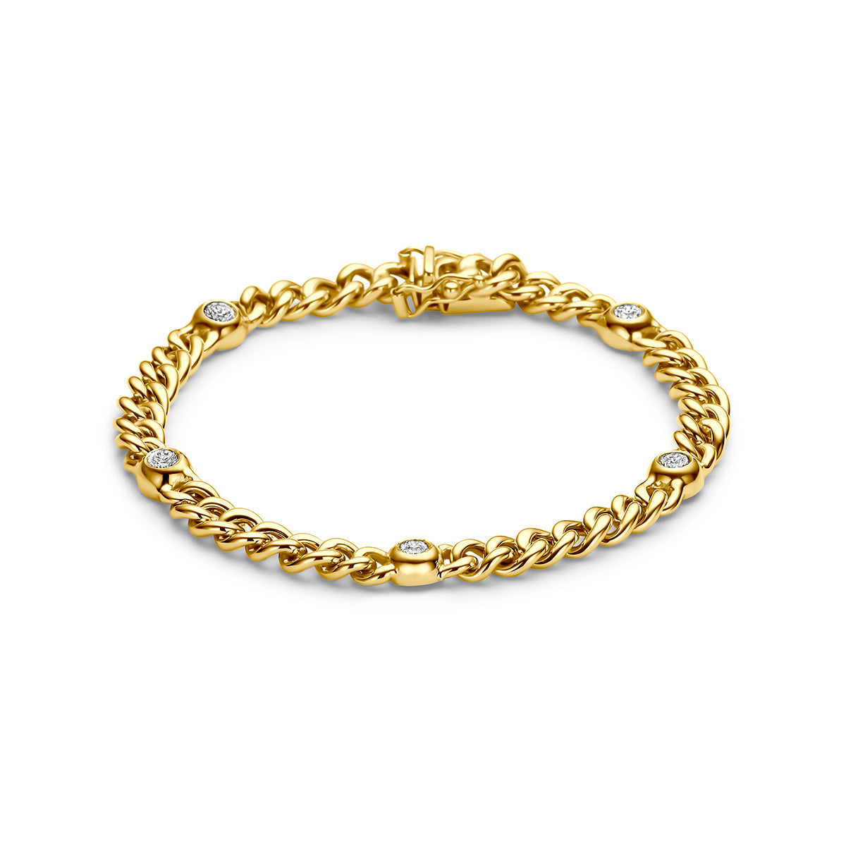Fantasy Collection Armband diamant 14K geelgoud 0.75ct h si 19 cm